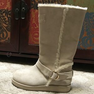 Brand New Authentic Guess Boots Beige Suede  7